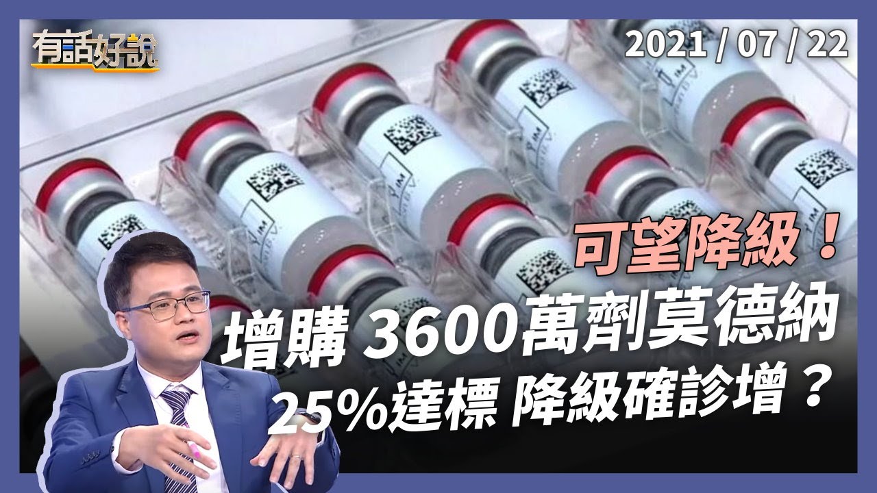 降級有望！增購3600萬劑莫德納，疫苗覆蓋率25%達標！