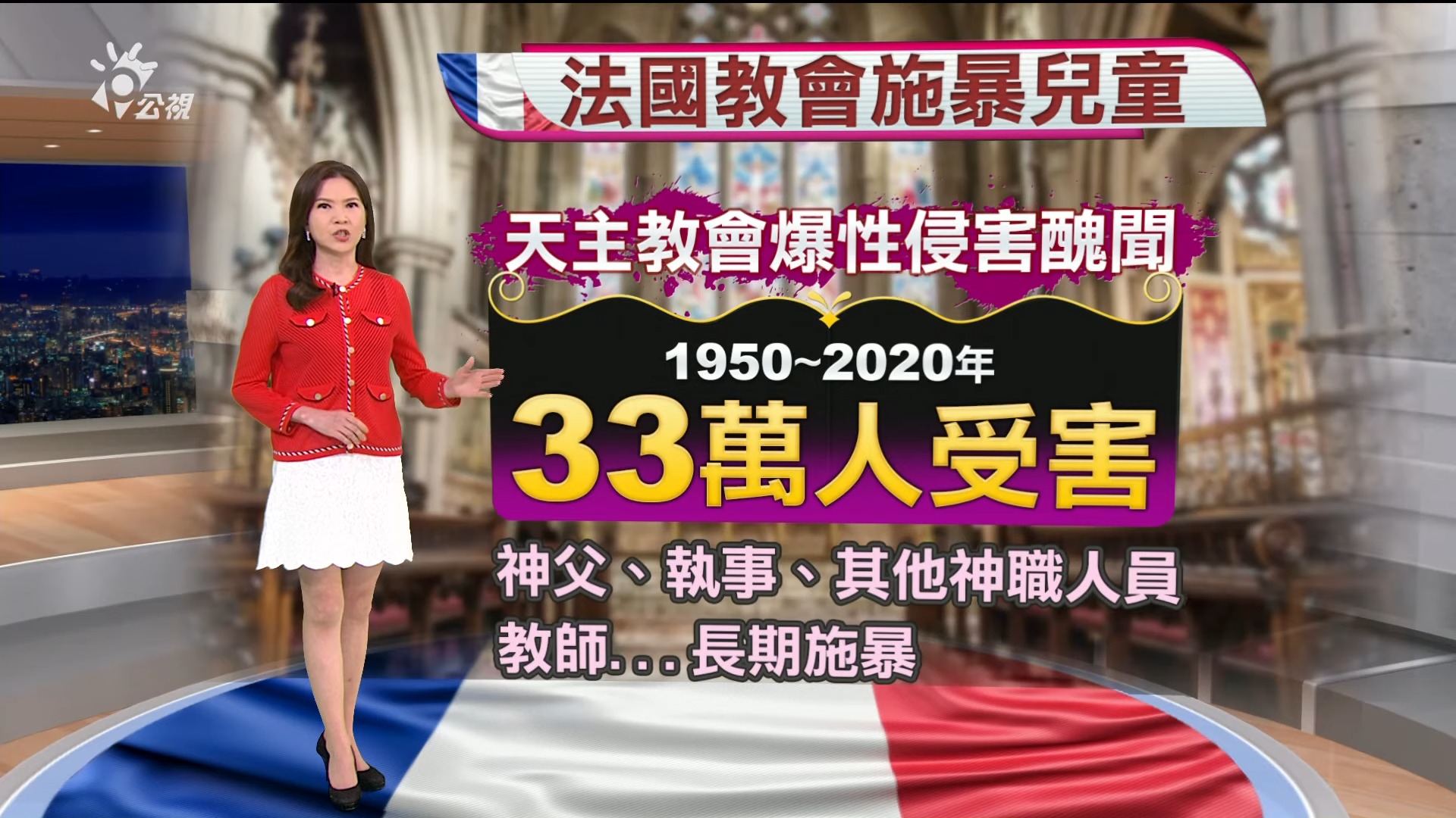 2021.10.06新聞全球話-[法天主教會性侵調查  70年來21萬童遭性侵]